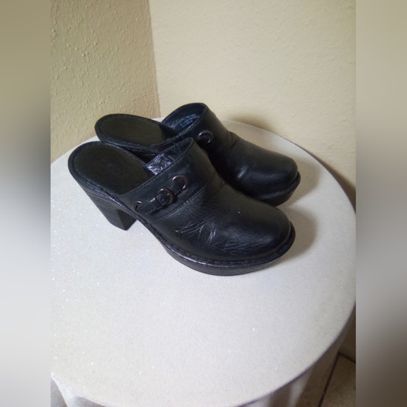 Born Black Leather Slip-On Loafers Classic Comfort - Picture 2 of 11